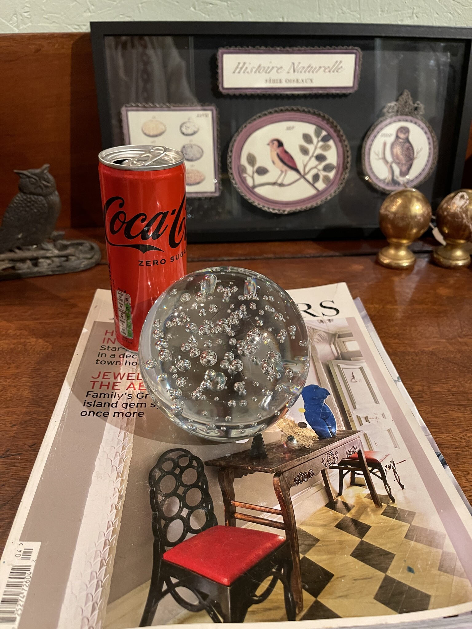 Vintage glass paper weight