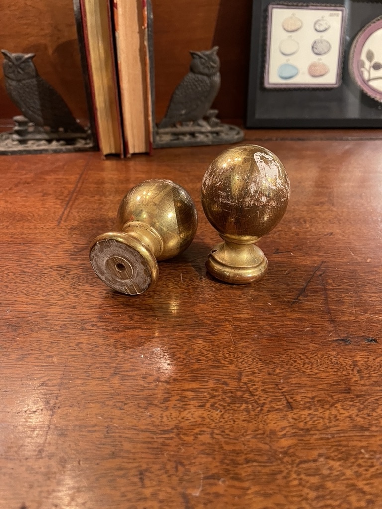 Antique gilded balls