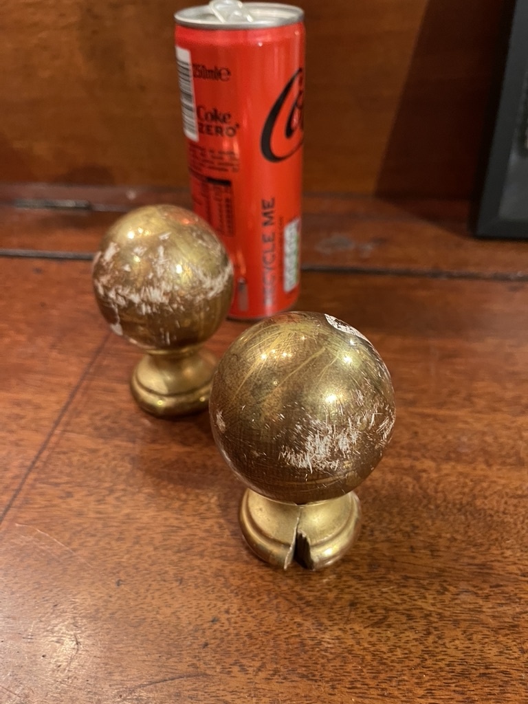 Antique gilded balls