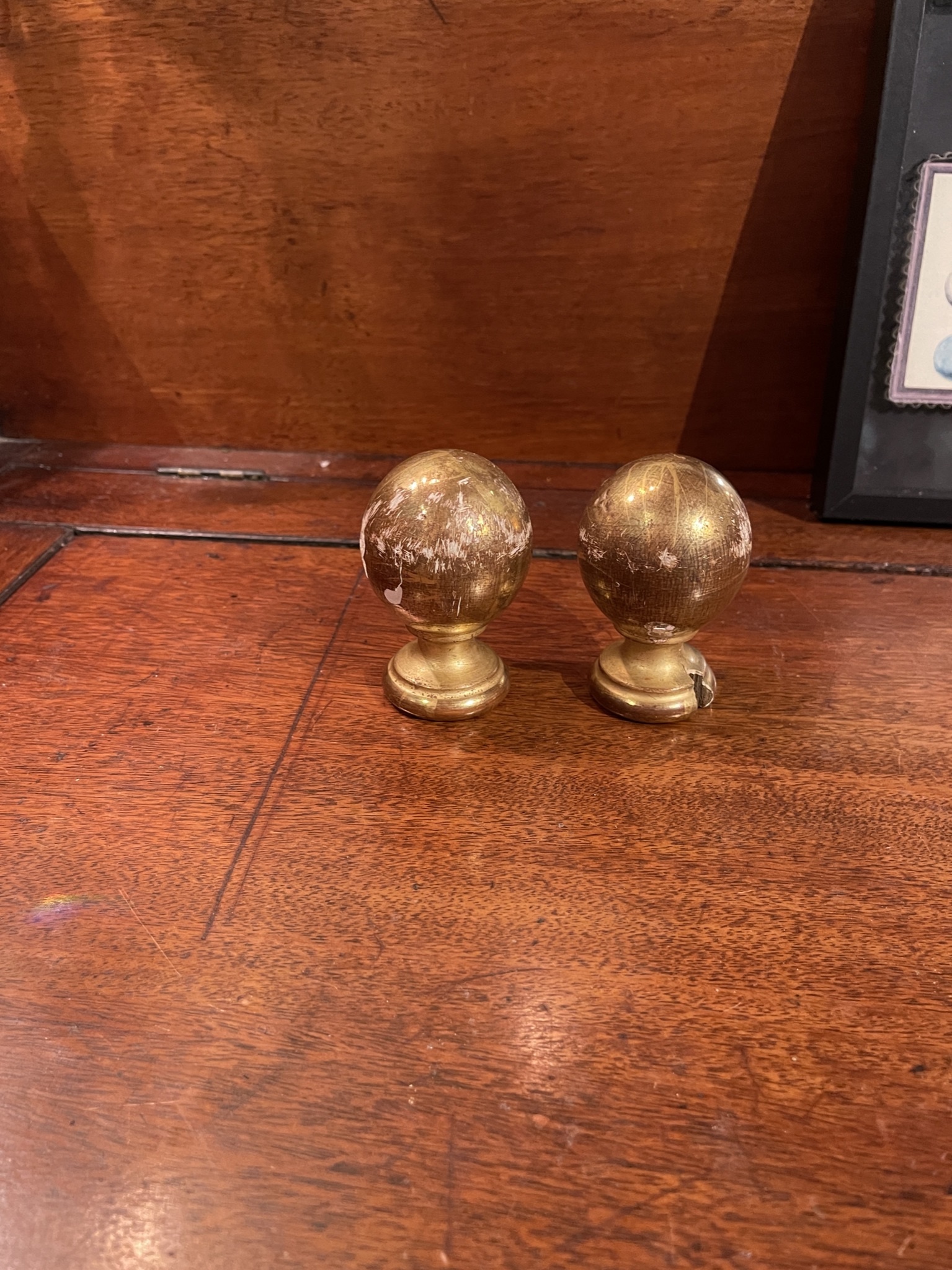Antique gilded balls