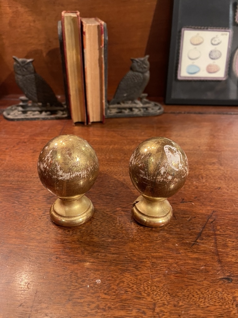 Antique gilded balls