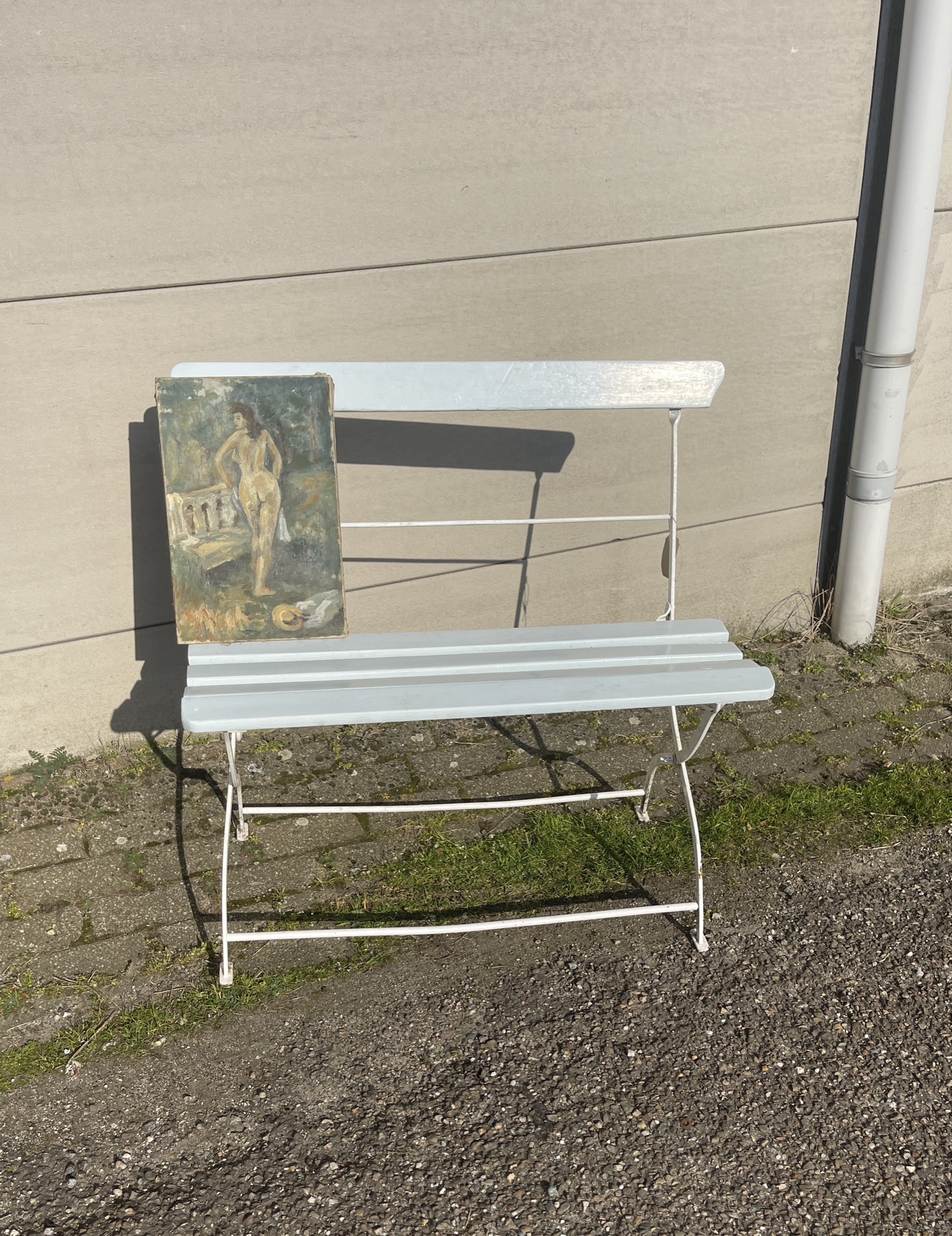 Antique French garden bench