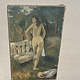 Naive oil painting of a lady in the garden
