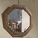 Brass- lamella octavian mirror