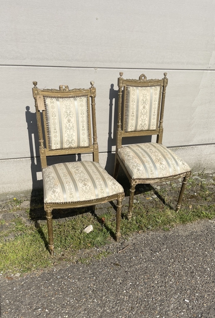 Pair of delicate antique chairs