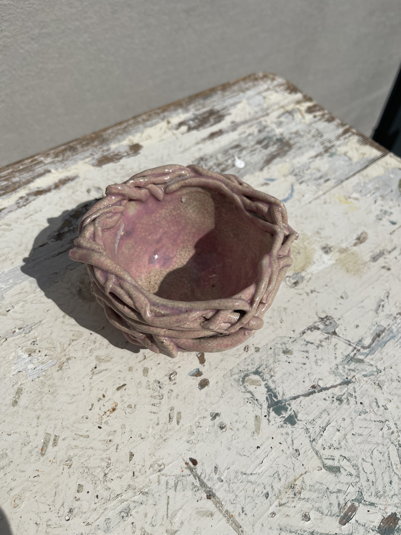 Ceramic bird nest