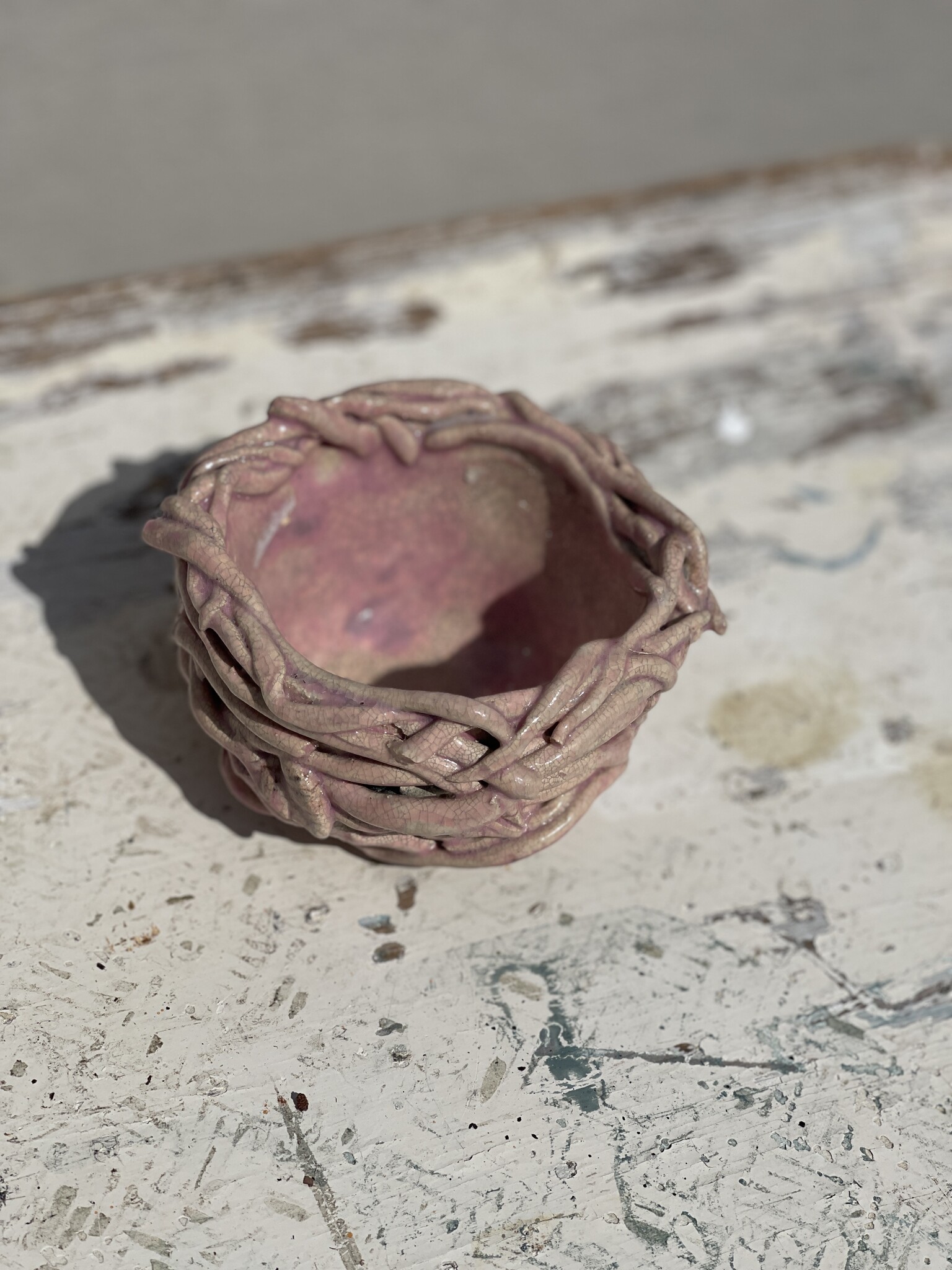 Ceramic bird nest