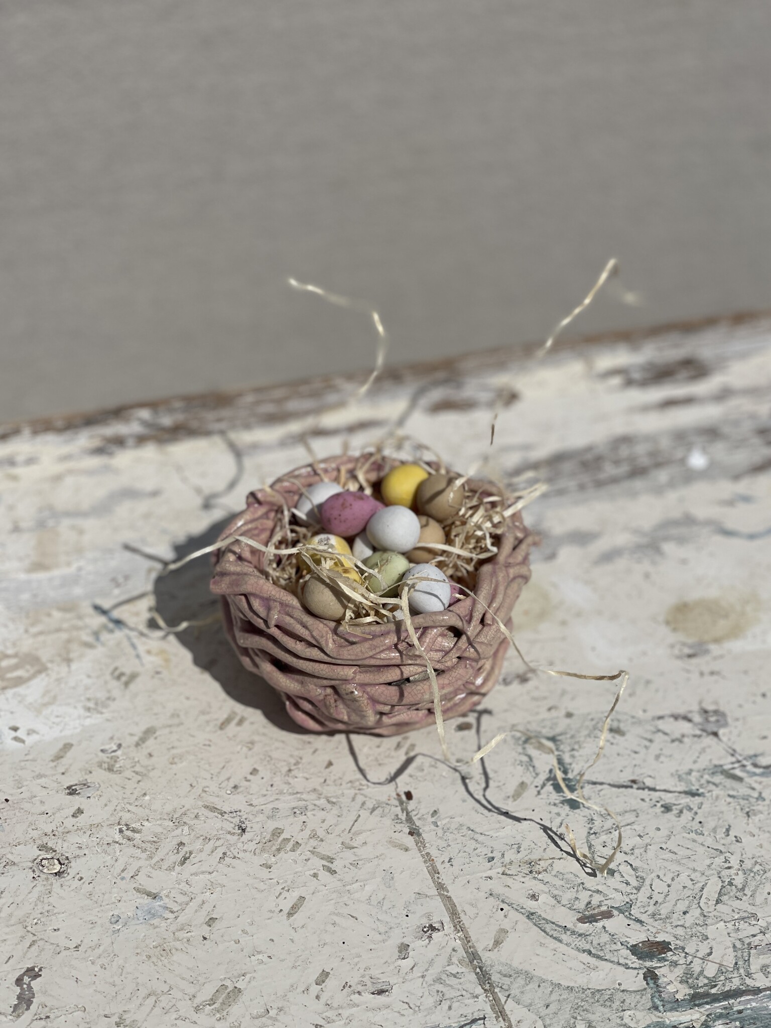 Ceramic bird nest