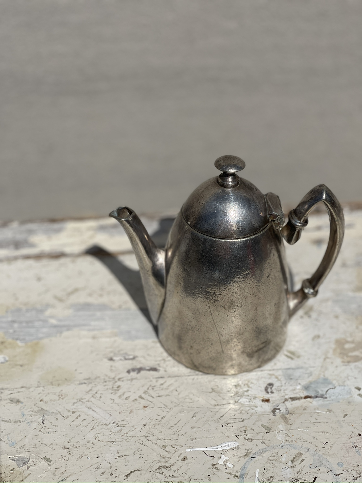 Hotel silver tea pot, for one