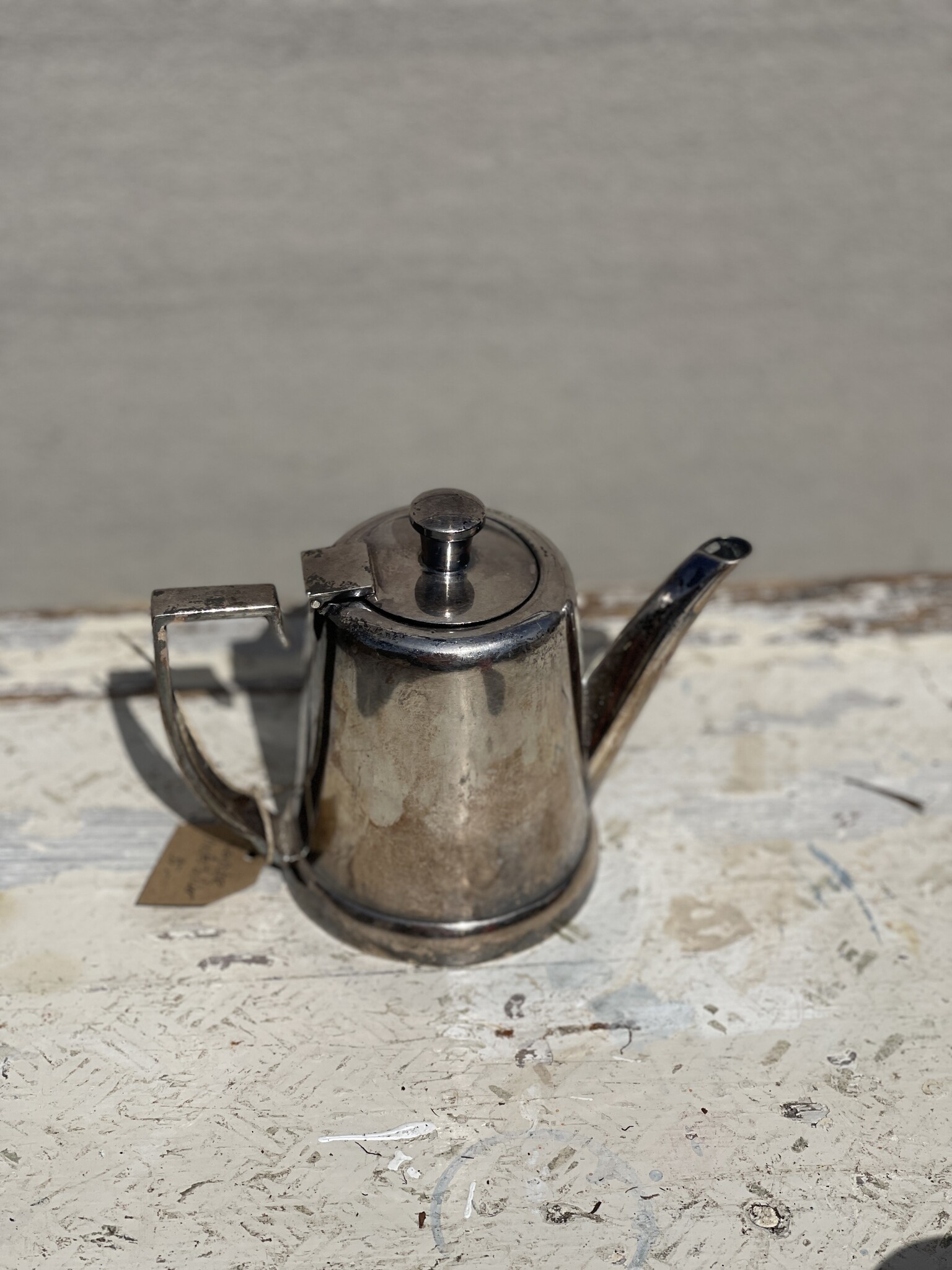 Hotel silver tea pot, for one