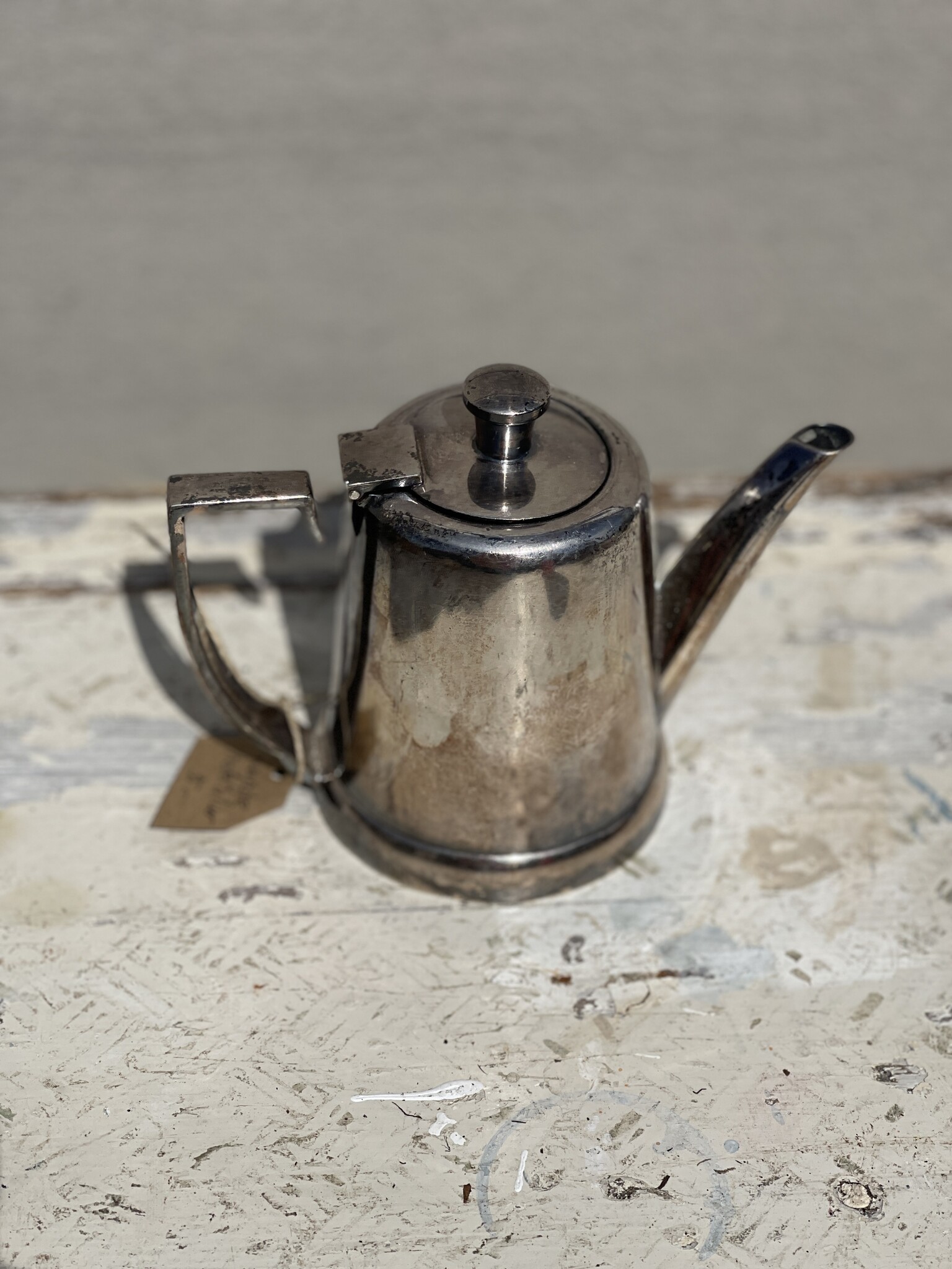 Hotel silver tea pot, for one