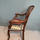 Antique chair re-upholstered with an antique kelim