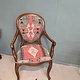 Antique chair re-upholstered with an antique kelim