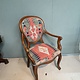 Antique chair re-upholstered with an antique kelim
