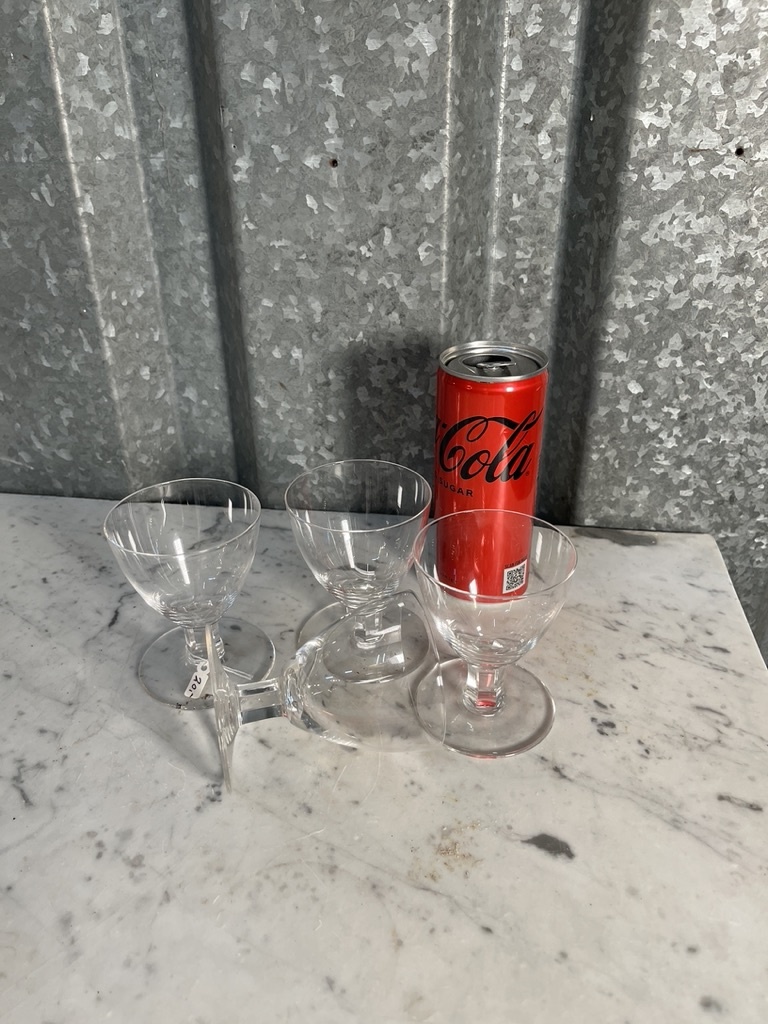 Set of four antique liquer glasses