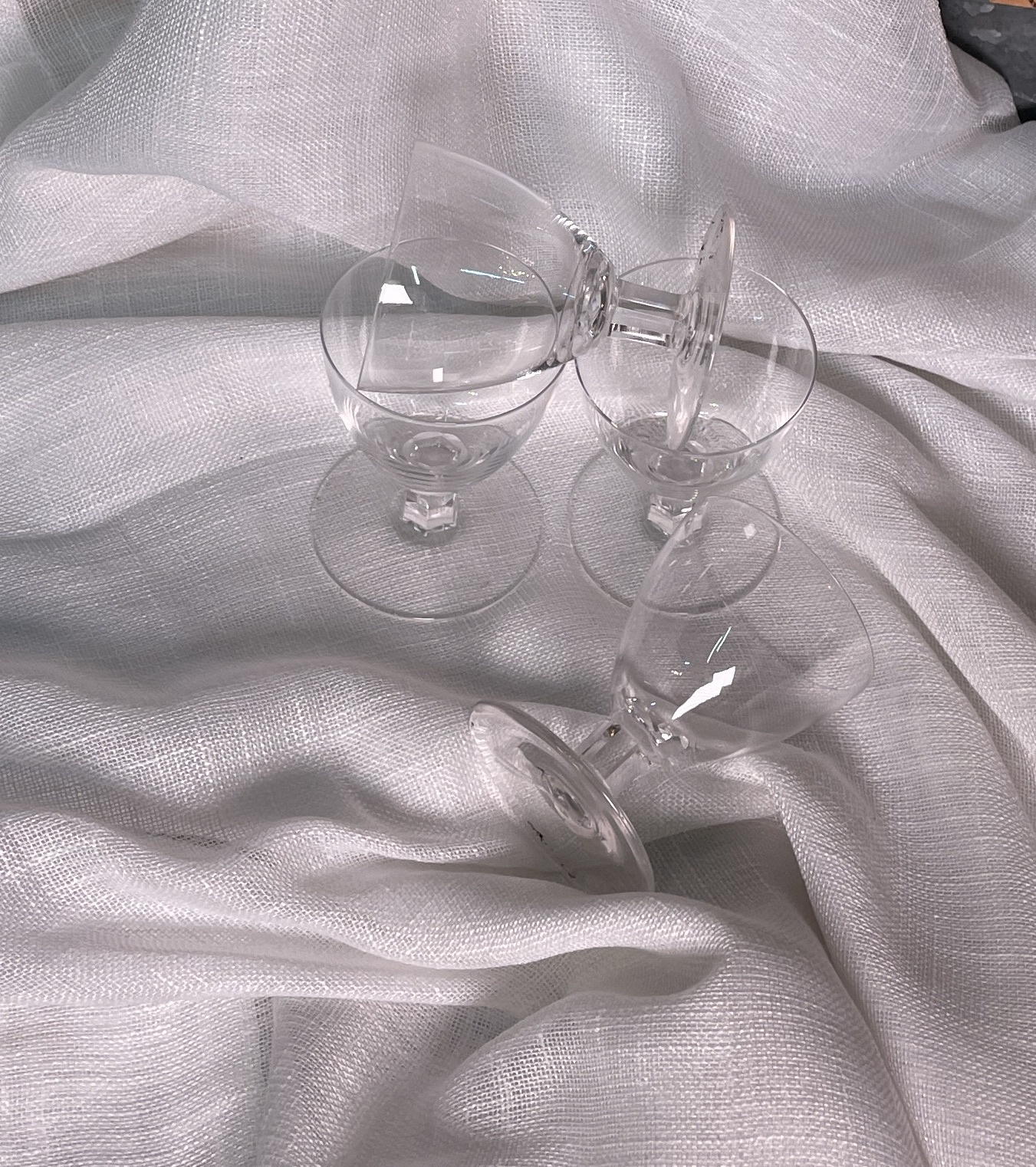 Set of four antique liquer glasses