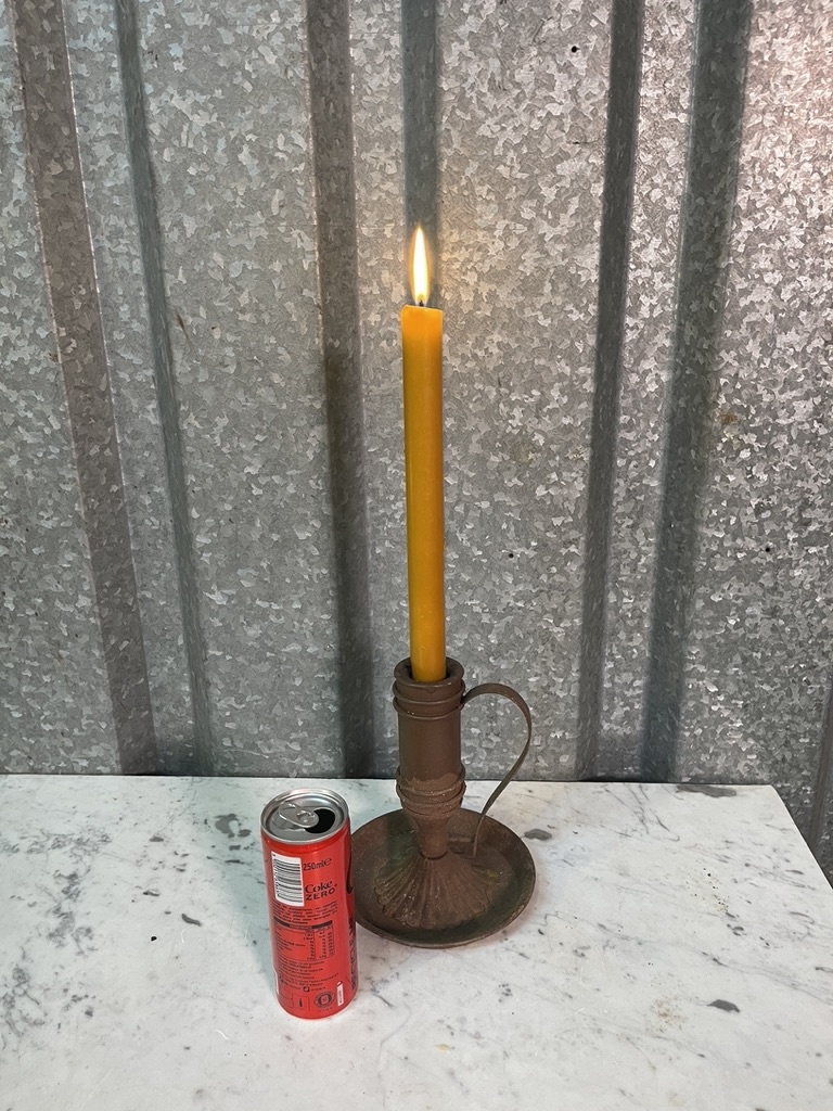 Rustic rusty candlestick, not very old but very decorative