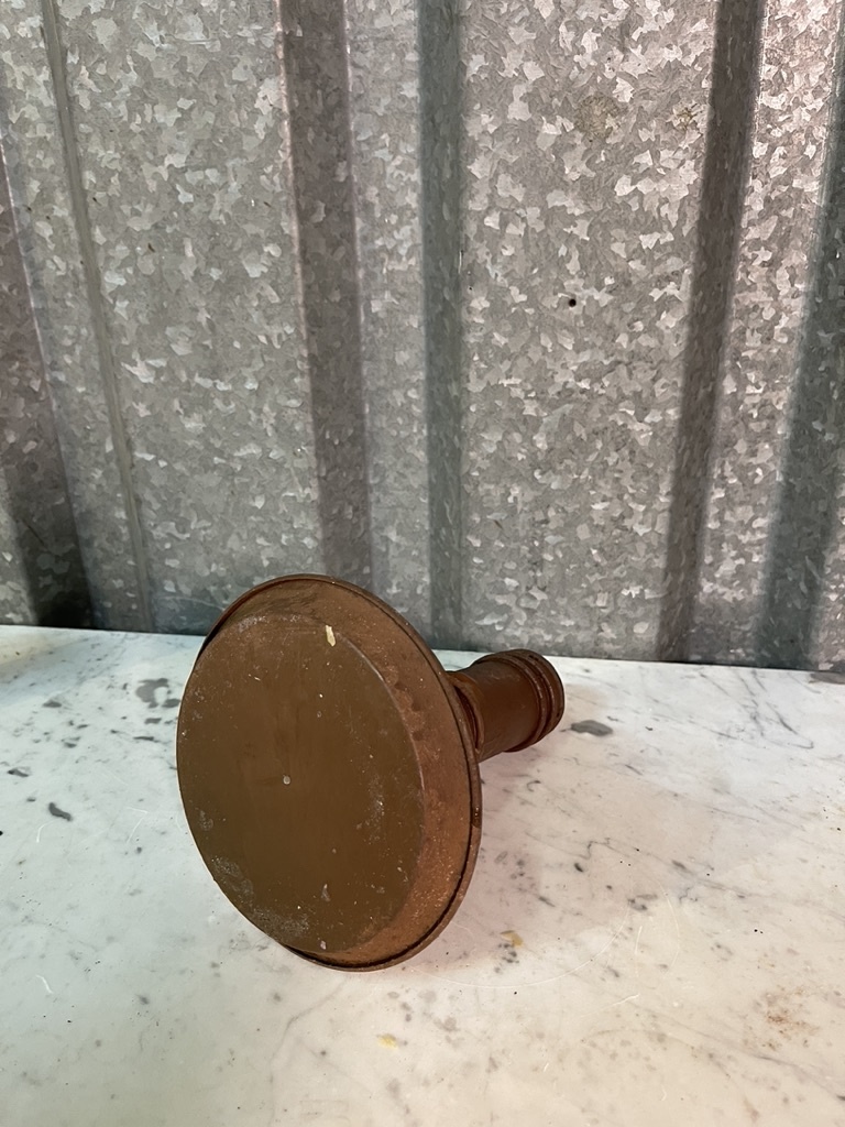 Rustic rusty candlestick, not very old but very decorative