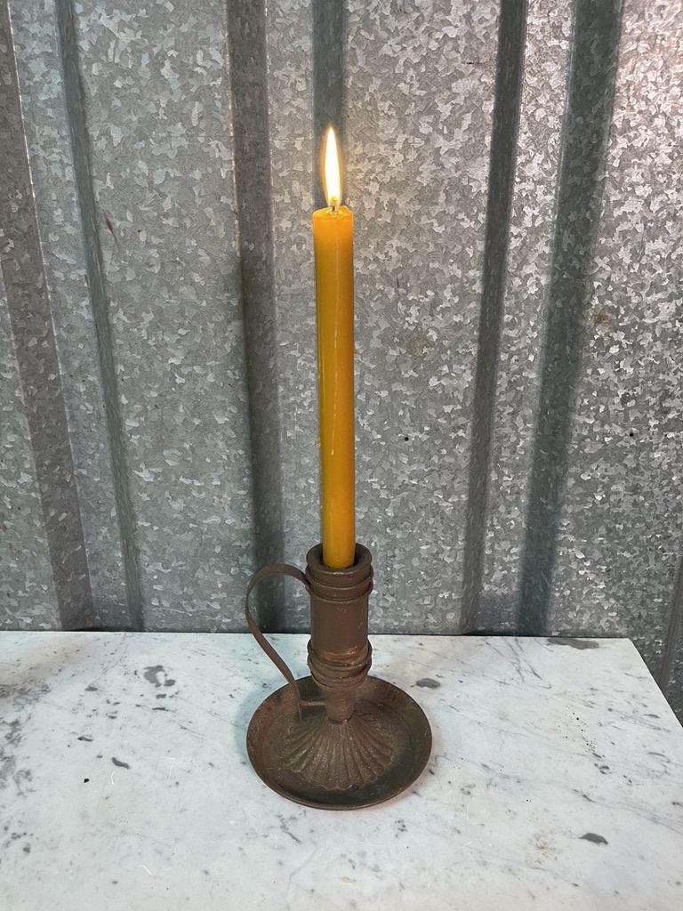 Rustic rusty candlestick, not very old but very decorative