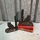 Vintage bookends with little owls
