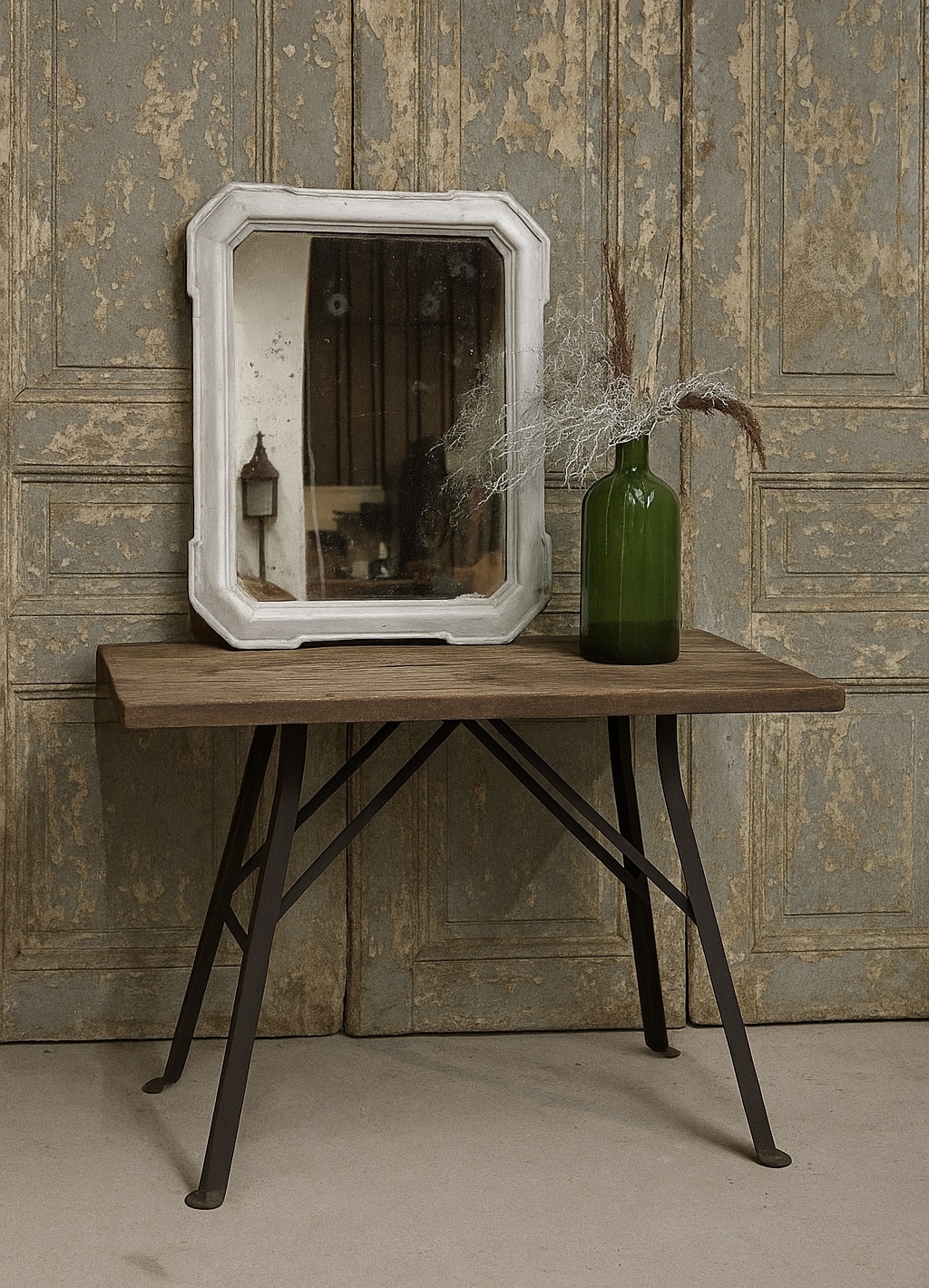 Oude werkbank uit een  schip