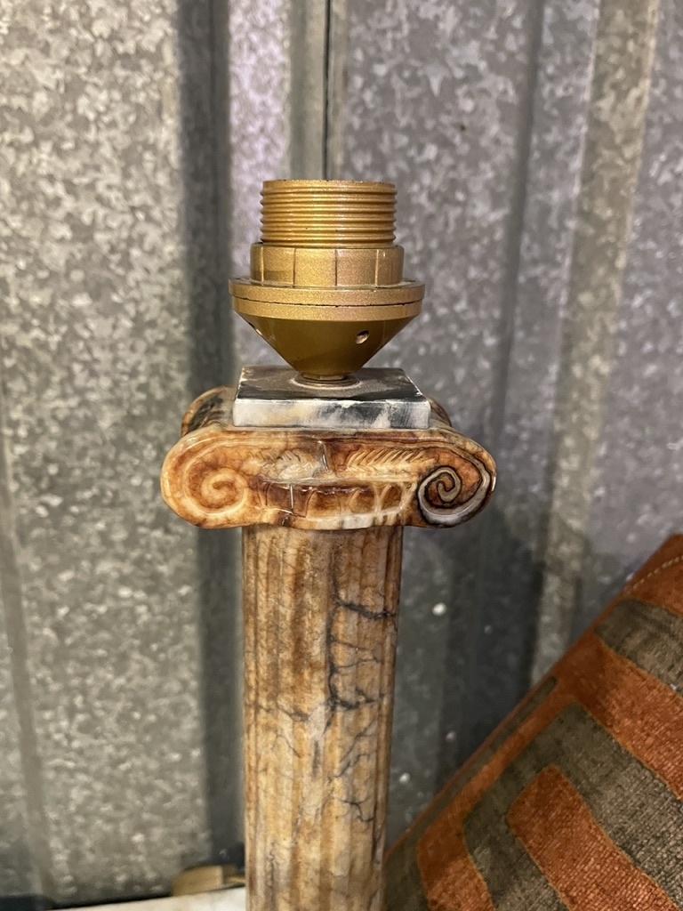 Mooie vintage marmeren lamp met of zonder kap