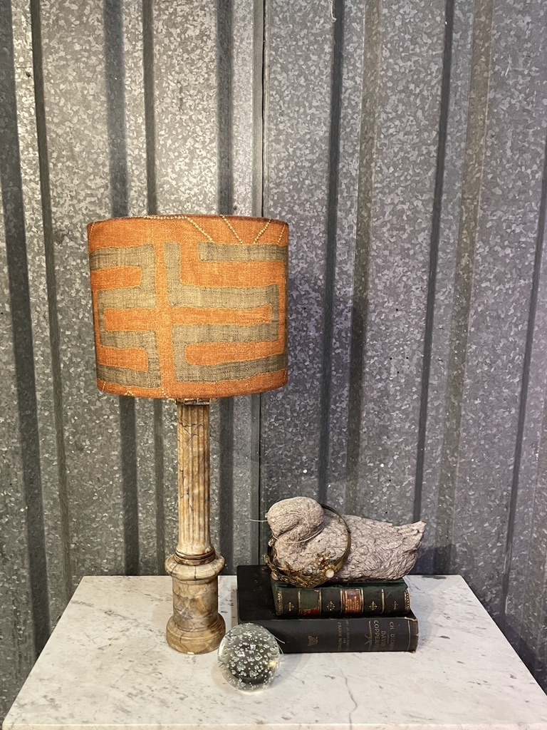 Mooie vintage marmeren lamp met of zonder kap
