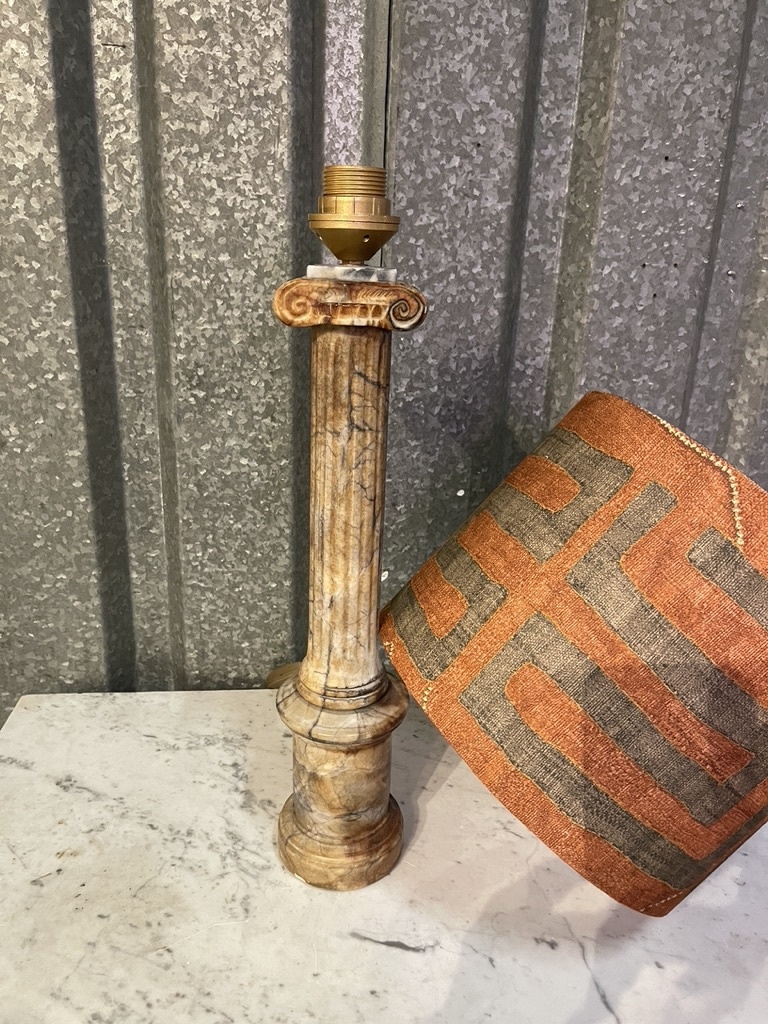 Mooie vintage marmeren lamp met of zonder kap