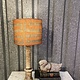 Bespoke lamp shade with grafic pattern