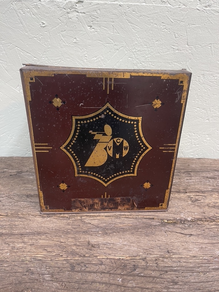 Antique van Melle grocery's tin for toffees