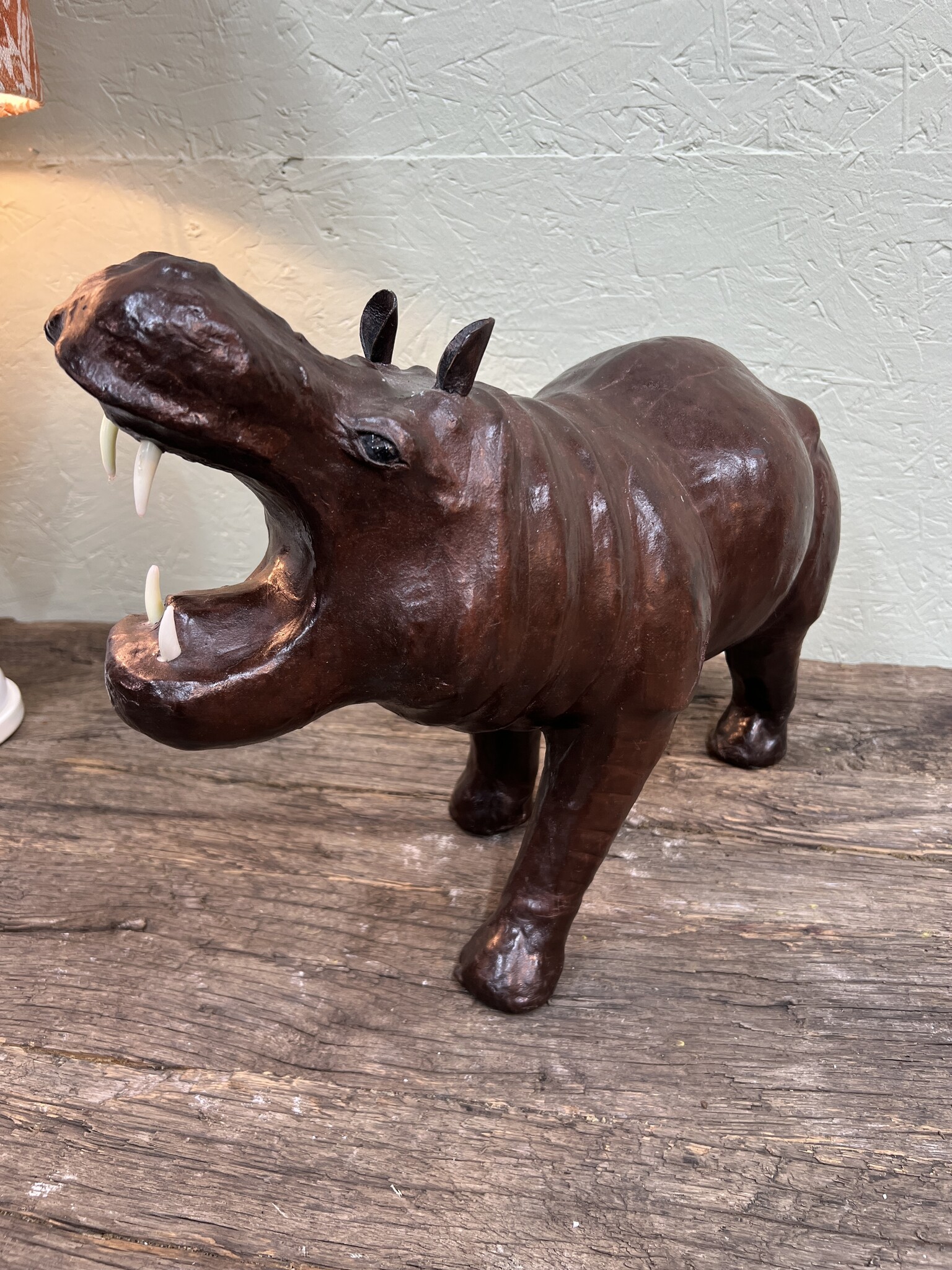 Vintage leather hippo