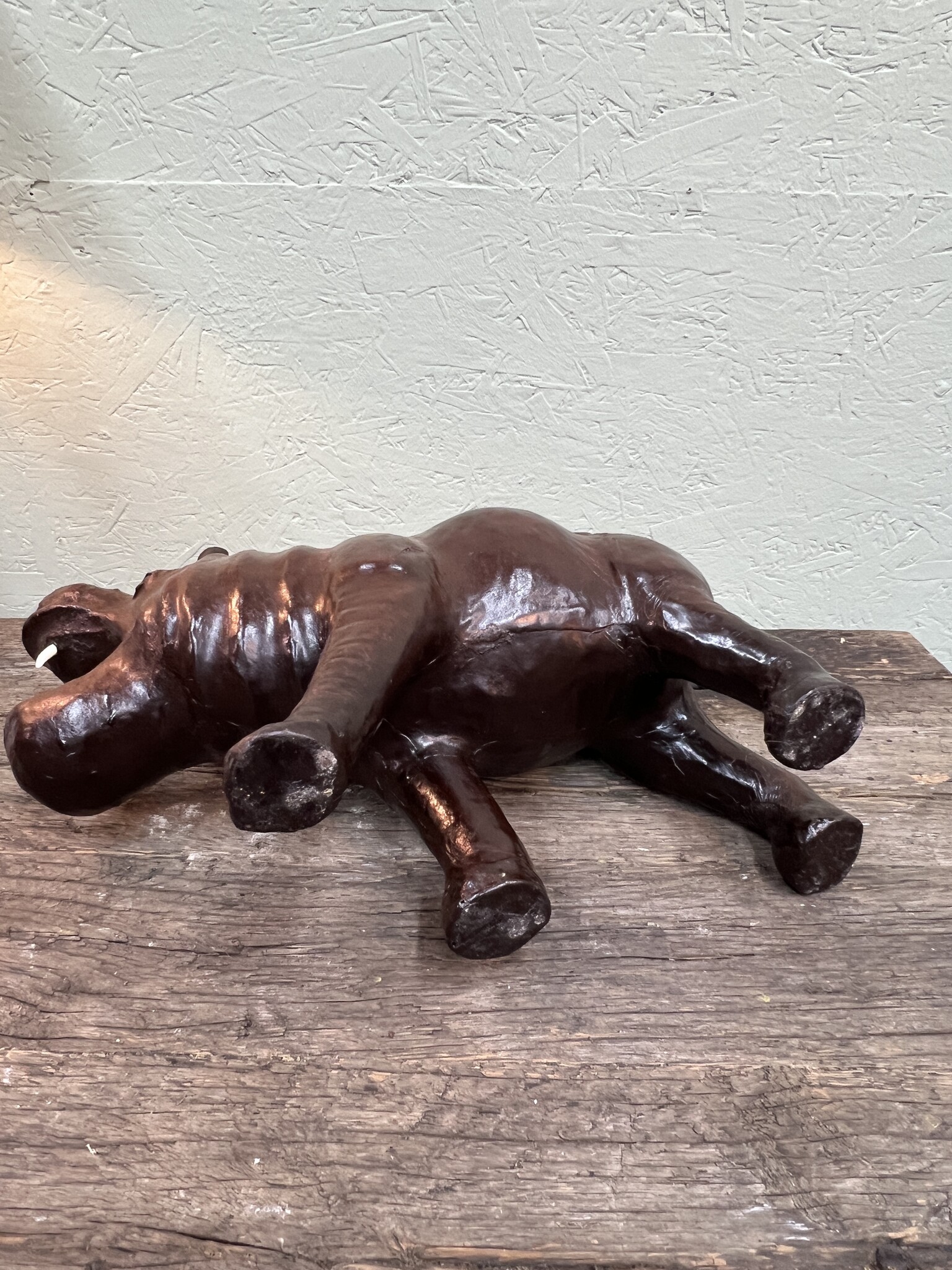 Vintage leather hippo