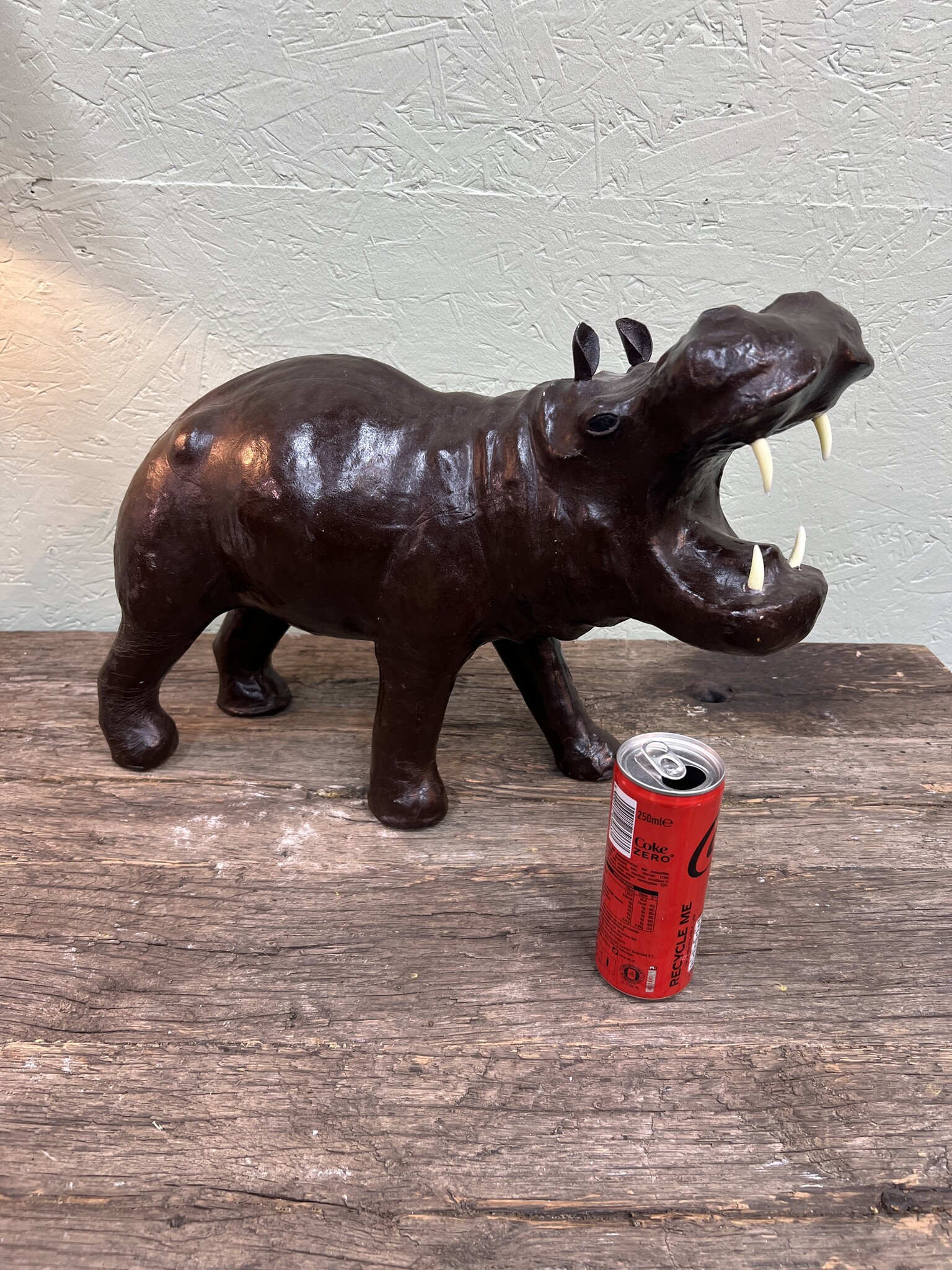 Vintage leather hippo
