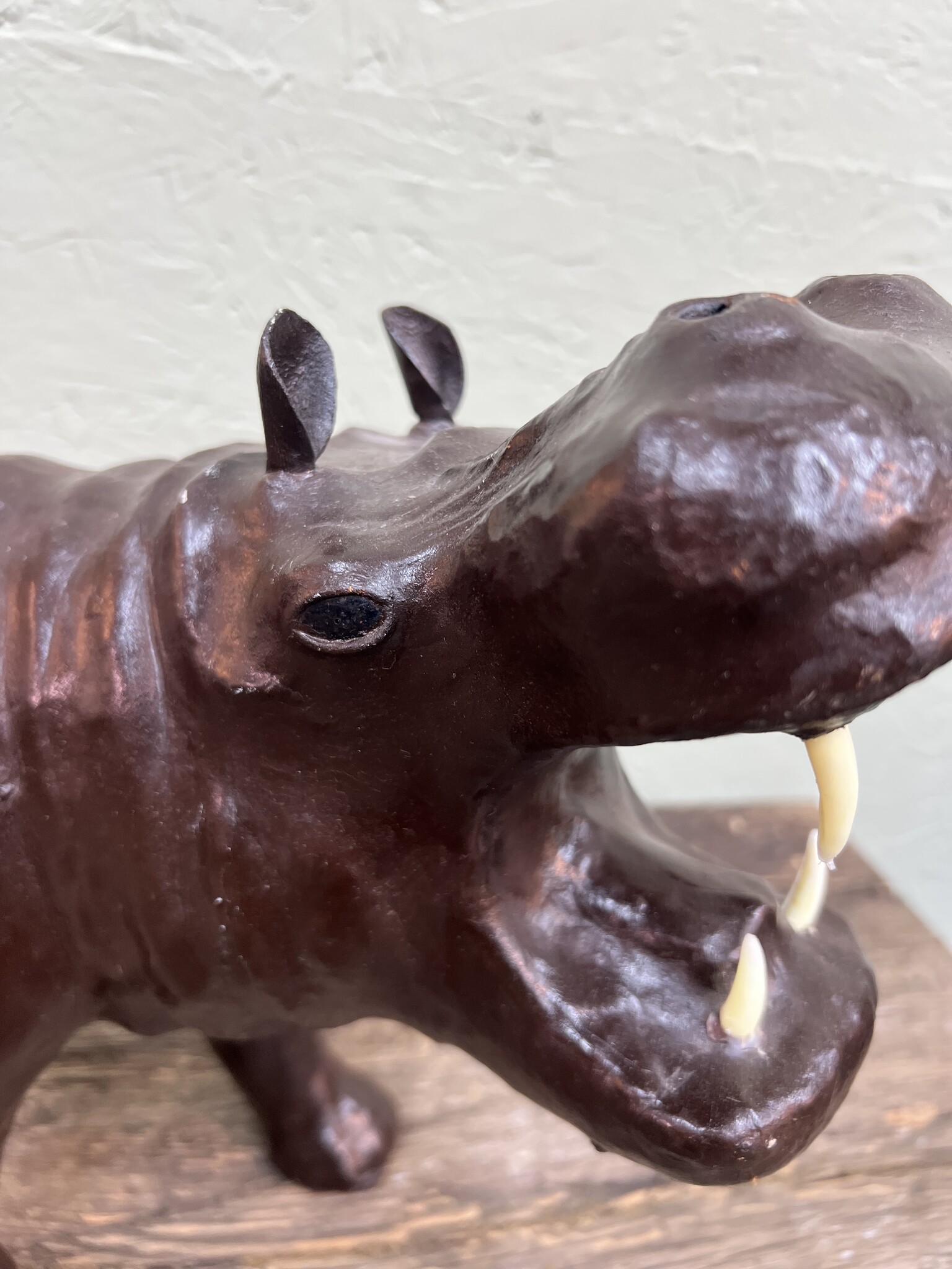 Vintage leather hippo