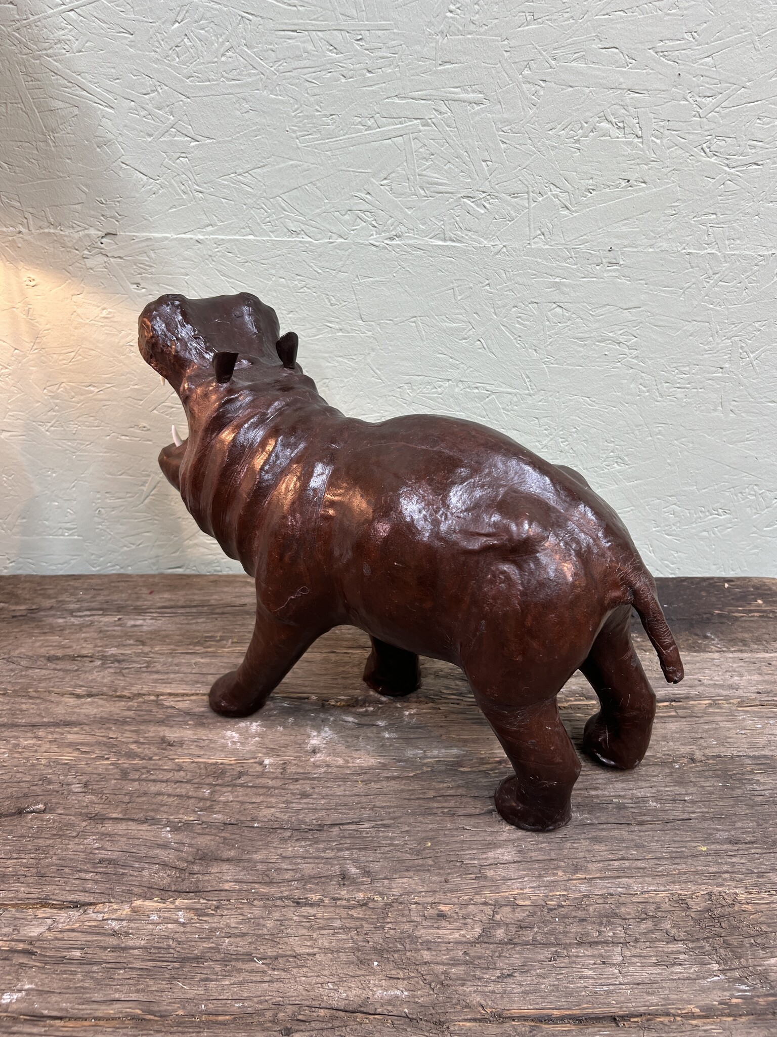 Vintage leather hippo