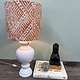 White stoneware lamp, with or without shade