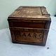 Old transport box with iron corners and buckle