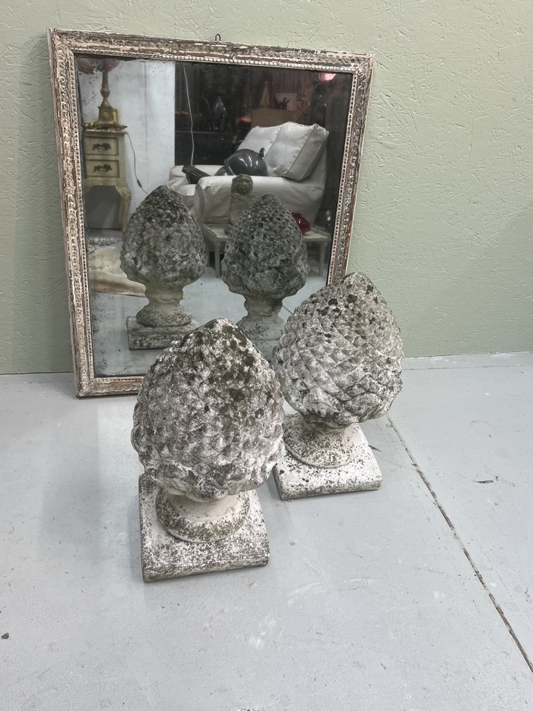 Large vintage garden ornament pine cone