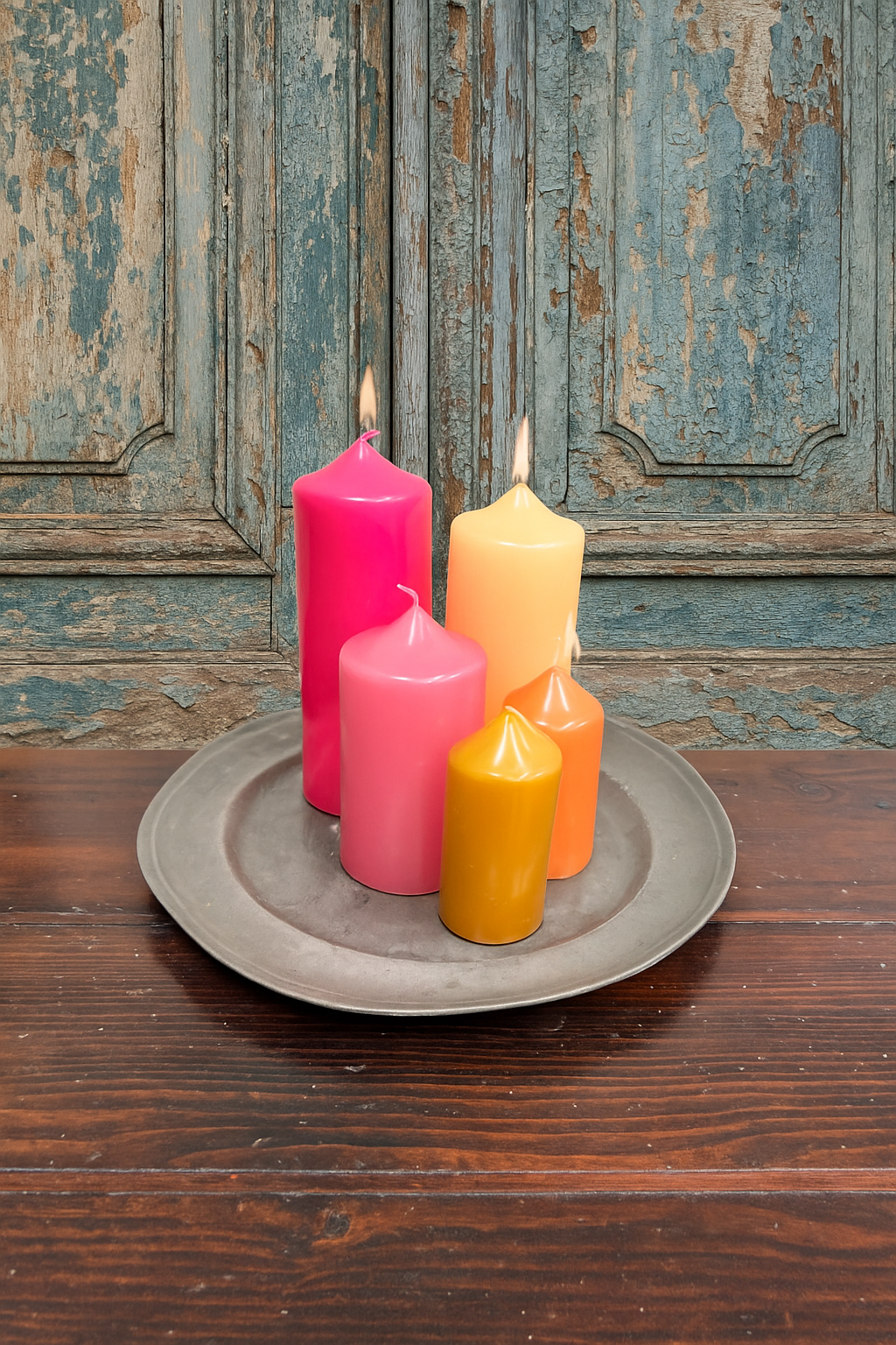 Antieke tinnen schotel