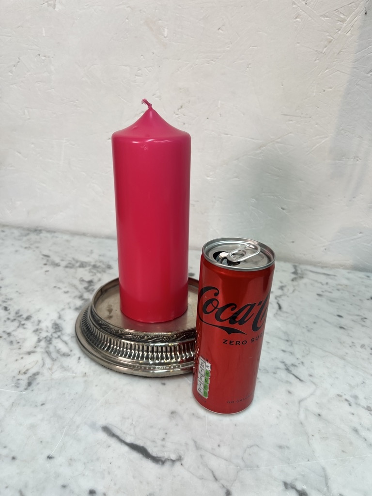 Top quality block candle, Fuchsia