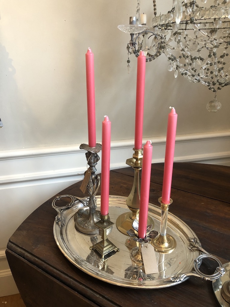 Top quality block candle, coral pink