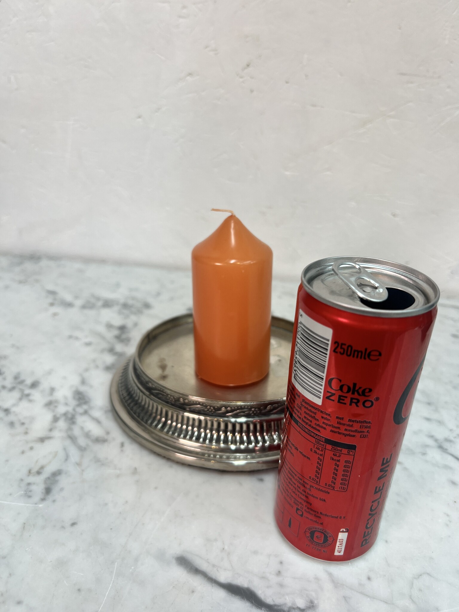 Top quality block candle, terra