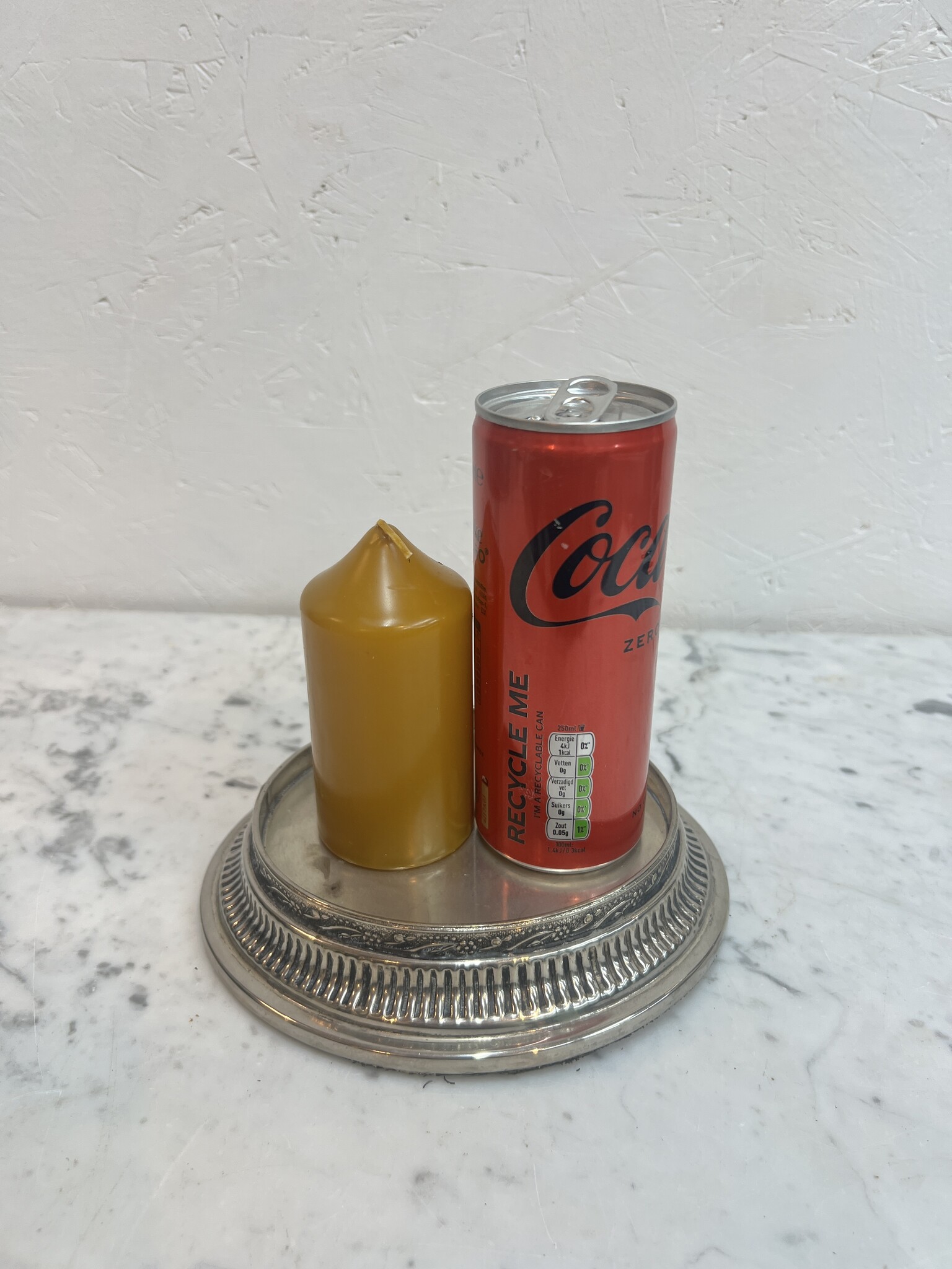 Top quality block candle, oker