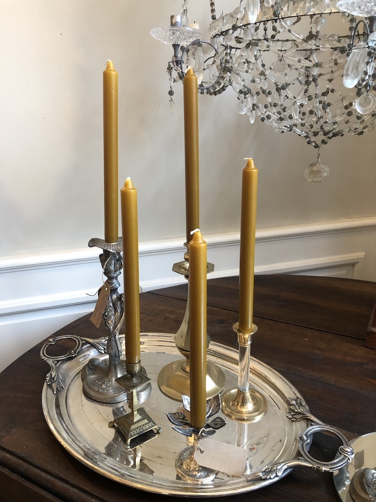 Top quality block candle, oker