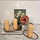 Top quality block candle, dark ivory