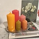 A package with  5 block  candles in colours that remind you of summer in the fall