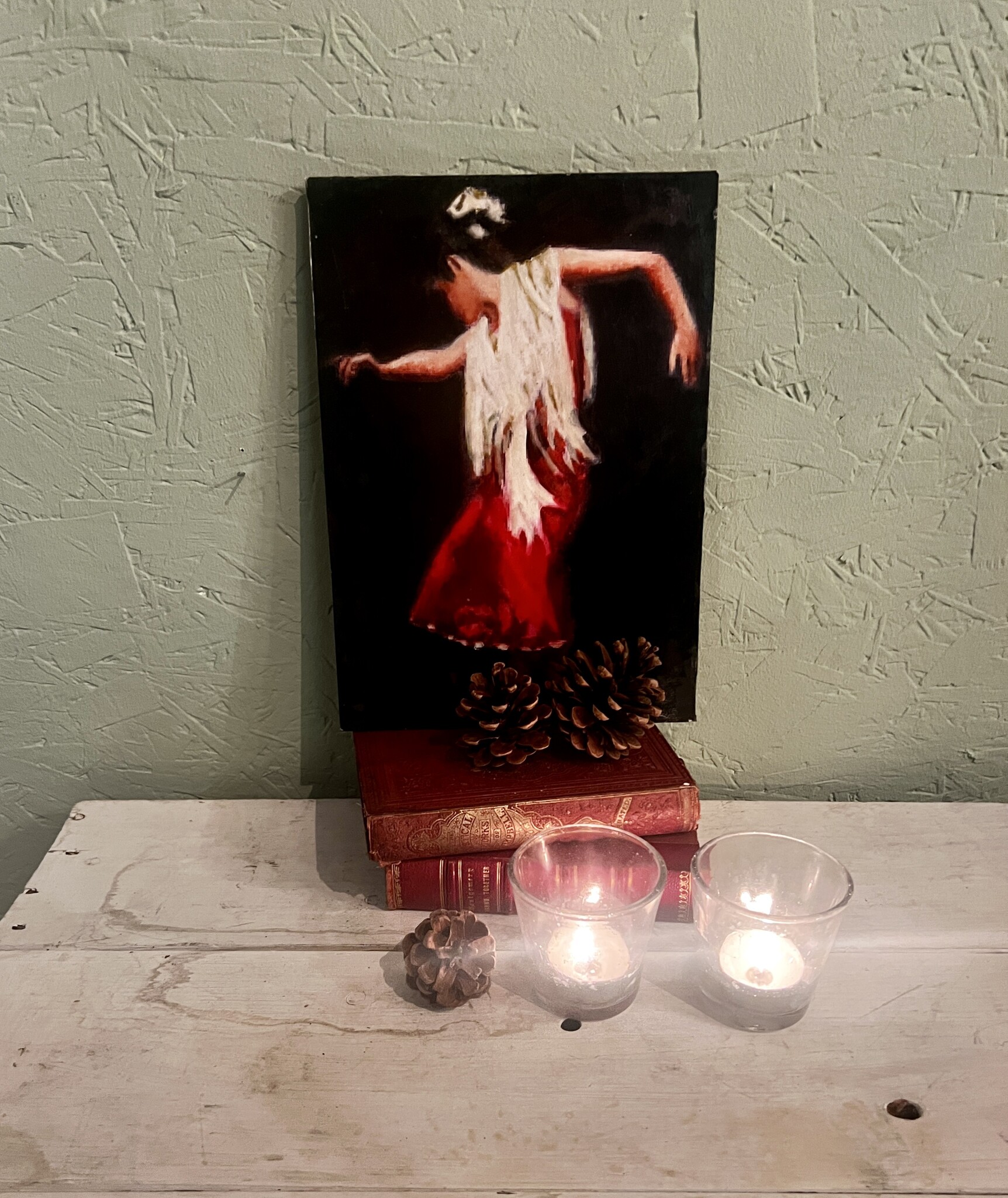 Painting of a lady dancing Flamenco