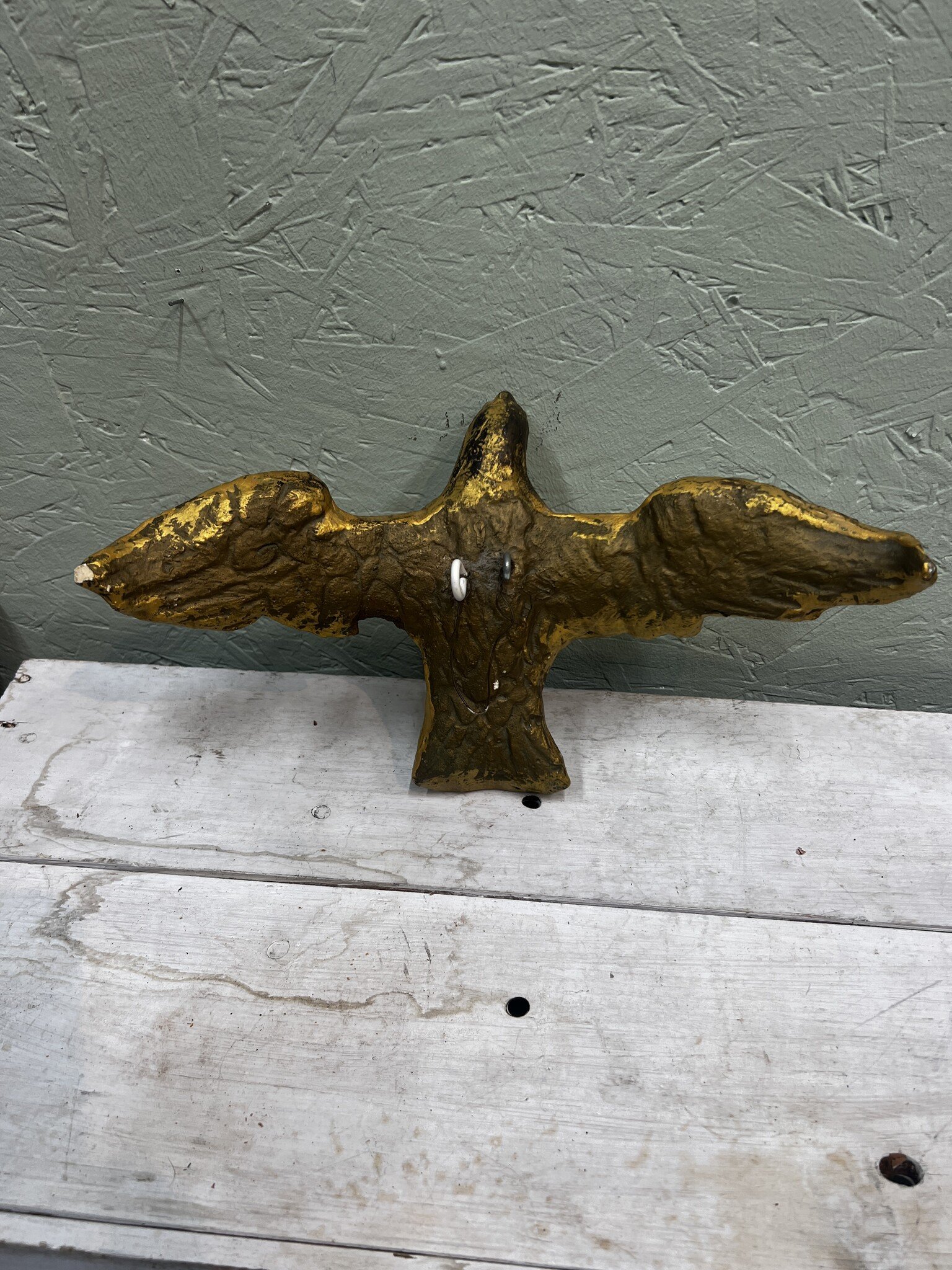 Gilded plaster eagle or falcon