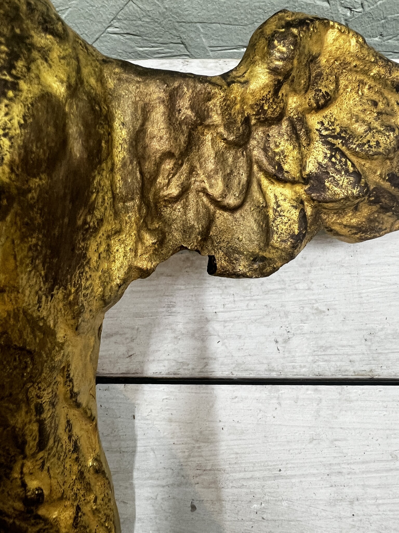 Gilded plaster eagle or falcon