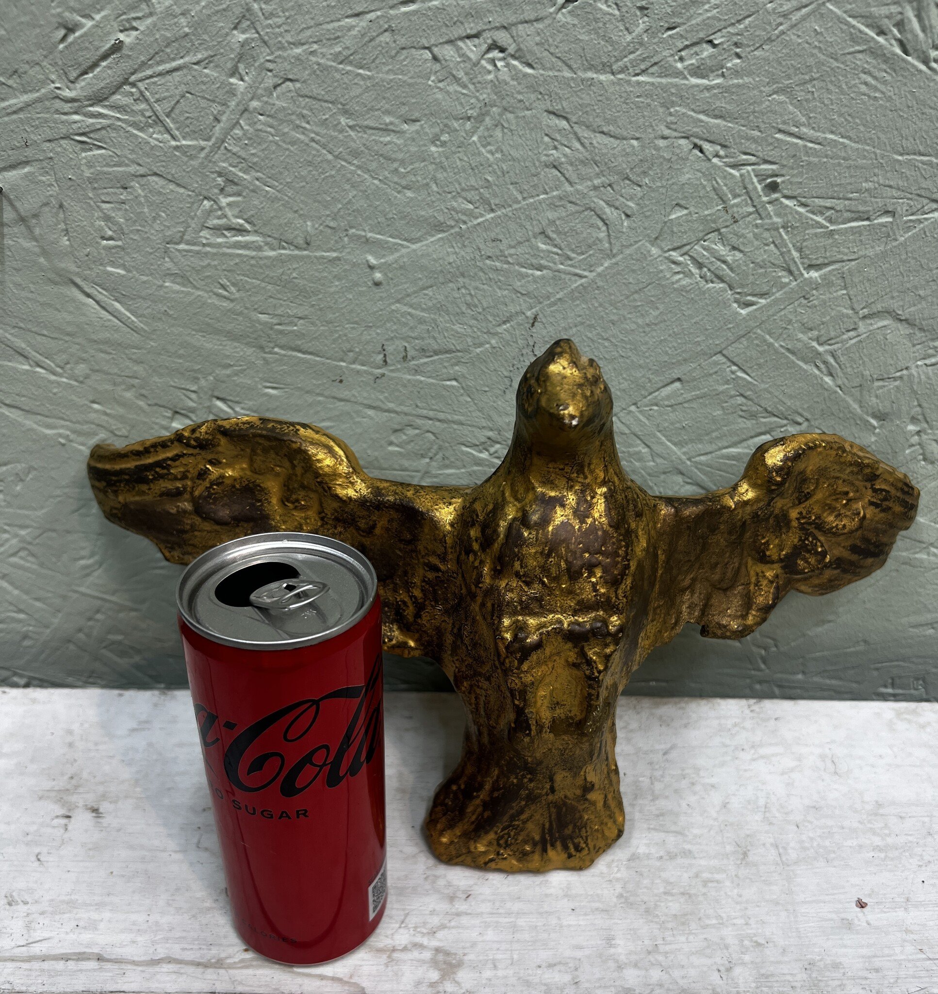 Gilded plaster eagle or falcon